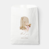 Baby Roze Pampas Grass Giraffe Baby shower Bedankzakje (Voorkant)