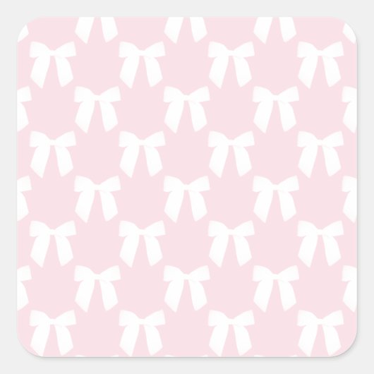 Baby roze pasta met witte poten vierkante sticker (Voorkant)