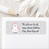 Baby Roze Penguin retour adreslabel Etiket (Insitu)