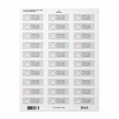 Baby Roze Penguin retour adreslabel Etiket (Full Sheet)