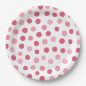 Baby Roze Polka Dots Papier Bord (Voorkant)