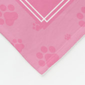 Baby roze pols Monogram Pet Fleece Blanket Deken (Hoek)