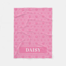 Baby roze pols Monogram Pet Fleece Blanket
