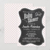 Baby-roze pooldots; alkbord kaart (Voorkant / Achterkant)