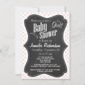 Baby-roze pooldots; alkbord kaart (Voorkant)