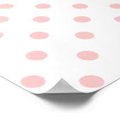 Baby-roze pooldots; alkbord poster (Hoek)