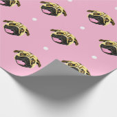 Baby Roze Pug Cadeaupapier (Hoek)