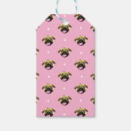 Baby Roze Pug Gezicht Cadeautags Cadeaulabel