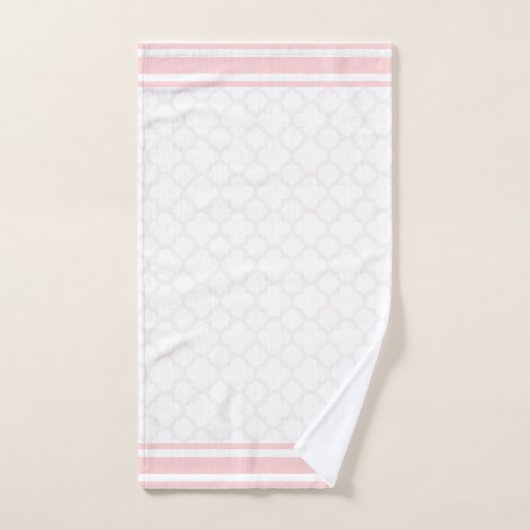 Baby Roze Quatrefoil keukenset Bad Handdoek (Handdoek)