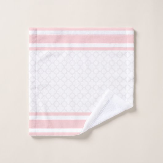 Baby Roze Quatrefoil keukenset Bad Handdoek (Wasdoekje)