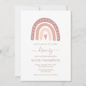 Baby roze regenboog Het is een meisje dat op Baby  Kaart (Voorkant)