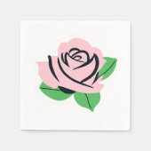 Baby Roze Roos Servet (Voorkant)