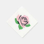 Baby Roze Roos Servet (Hoek)