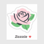 Baby Roze Roos Sticker (Vel)
