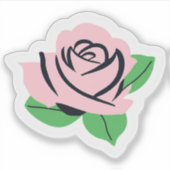 Baby Roze Roos Sticker (Voorkant)