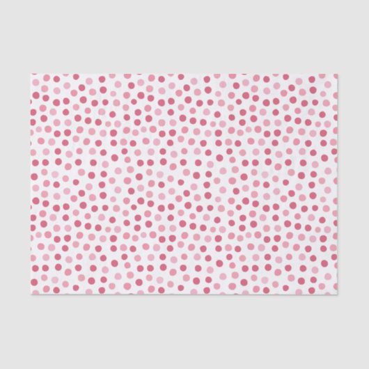 Baby Roze Schattigee polka dots tissue papier (Voorkant)