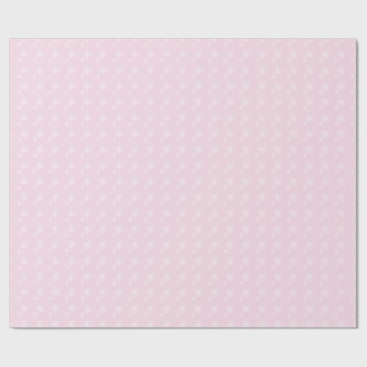 Baby roze snowflake kerstcadeaupapier cadeaupapier (Vlak)