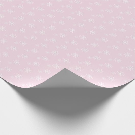 Baby roze snowflake kerstcadeaupapier cadeaupapier (Hoek)