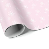 Baby roze snowflake kerstcadeaupapier cadeaupapier (Rol Hoek)