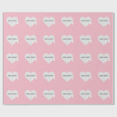 Baby roze sprookjespartij op maat cadeaupapier (Vlak)