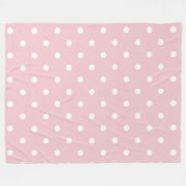 Baby Roze Stippen Fleece Deken (Voorkant (Horizontaal))