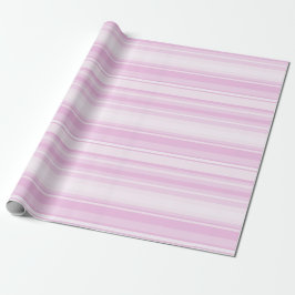 Baby roze strepen cadeaupapier