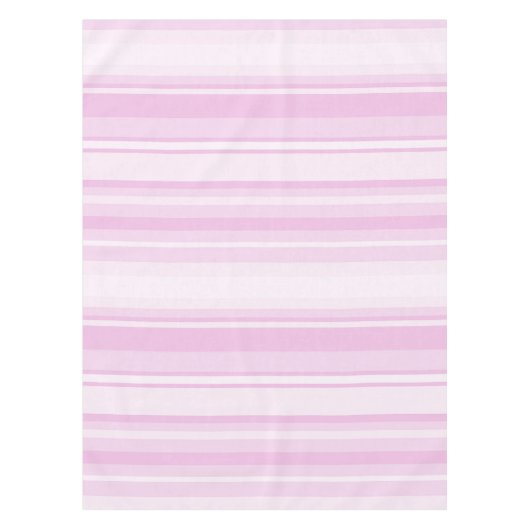 Baby roze strepen tafelkleed (Voorkant)