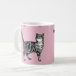 Baby Roze Tabby kat Katten Art Mok