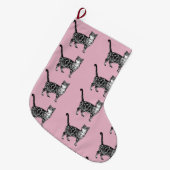 Baby roze tablet Katten Kerstmis stoppen Grote Kerstsok (Voorkant (Hangend))