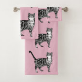 Baby roze tablet kattenkat Meisjes Kunsthanddoekje Bad Handdoek (Insitu)