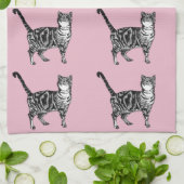 Baby roze tablet kattenkatten baby shower Thee Han Theedoek (Gevouwen)