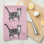 Baby roze tablet kattenkatten baby shower Thee Han Theedoek (Quarter Fold)
