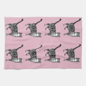 Baby roze tablet kattenkatten baby shower Thee Han Theedoek (Horizontaal)