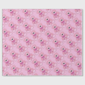 Baby Roze Teddy Bear Pattern Wrapping Paper Cadeaupapier (Vlak)