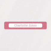 Baby roze tinten met eenvoudige waterdichte Kinder Labels (Design 1)