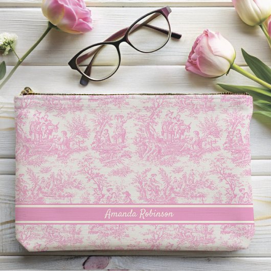  baby roze toile de jouy bedrukt etui