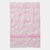  baby roze toile de jouy bedrukt theedoek (Verticaal)