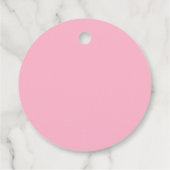 Baby roze (vaste kleur) bedankjes labels (Achterkant)