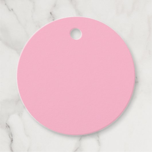 Baby roze (vaste kleur) bedankjes labels (Voorkant)