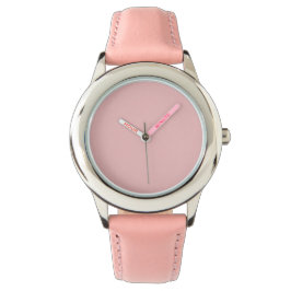 Baby Roze vaste kleur Horloge