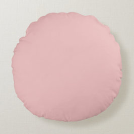 Baby roze (vaste kleur) rond kussen
