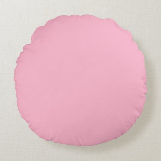 Baby roze (vaste kleur) rond kussen (Voorkant)