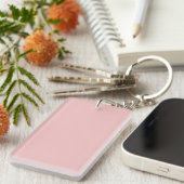 Baby Roze vaste kleur Sleutelhanger (Voorkant Rechts)