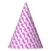 Baby roze voetafdrukken feesthoedjes (Links)