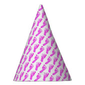 Baby roze voetafdrukken feesthoedjes (Rechts)
