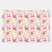 Baby Roze Waterverf Engelse Rozen Inpakpapier Vel (Voorkant 3)