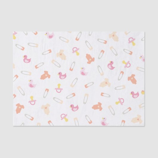 Baby roze weefselpapier tissuepapier (Voorkant)