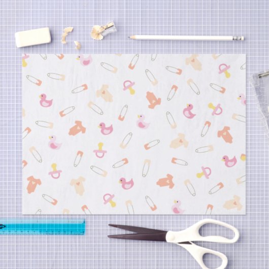 Baby roze weefselpapier tissuepapier (Craft)