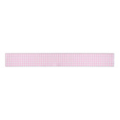 Baby roze witte gingham Check Pattered Grosgrain Lint (Voorkant)