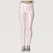 Baby Roze & Witte Streep Leggings (Voorkant)